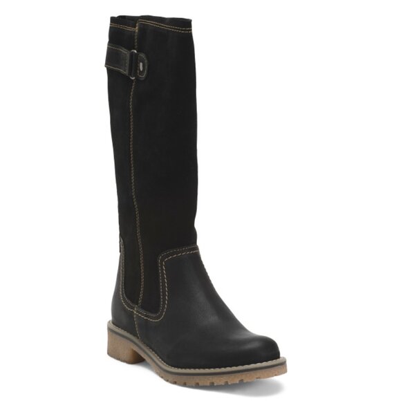 ERIC MICHAEL Black Made In Portugal Suede Marcella Waterproof Boots - Picture 1 of 2